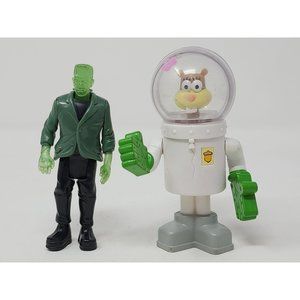 Vintage1997 Burger King Frankenstein And 2004 Sandy Cheeks‎ Figure Kids Meal